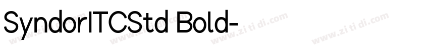 SyndorITCStd Bold字体转换